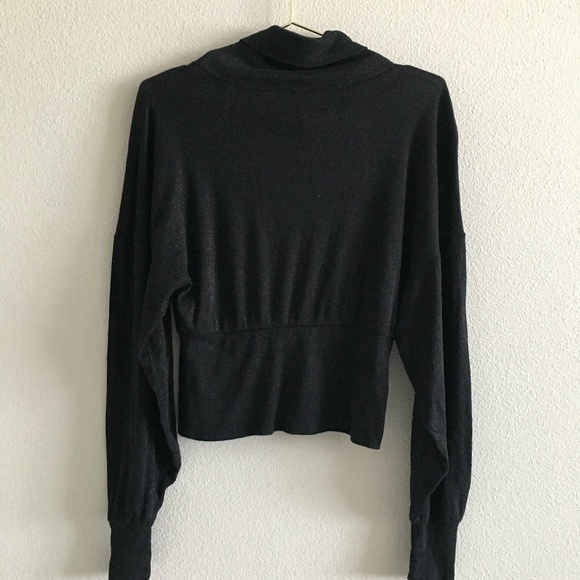 Free People Black  T/Neck Blouse Size XS - Picture 7 of 14